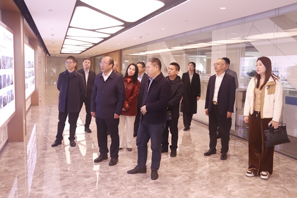 LD（中国）一站式服务平台董事长祝建明陪同孙秘书长一行参观企业文化长廊.jpg